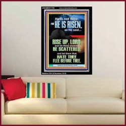 CHRIST JESUS IS RISEN LET THINE ENEMIES BE SCATTERED  Christian Wall Art  GWAMEN11795  "25x33"