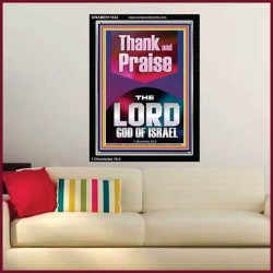 THANK AND PRAISE THE LORD GOD  Custom Christian Wall Art  GWAMEN11834  "25x33"