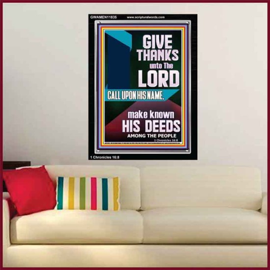 MAKE KNOWN HIS DEEDS AMONG THE PEOPLE  Custom Christian Artwork Portrait  GWAMEN11835  