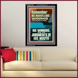 HIS MARVELLOUS WONDERS AND THE JUDGEMENTS OF HIS MOUTH  Custom Modern Wall Art  GWAMEN11839  "25x33"