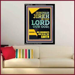 JEHOVAH JIREH HIS JUDGEMENT ARE IN ALL THE EARTH  Custom Wall Décor  GWAMEN11840  "25x33"