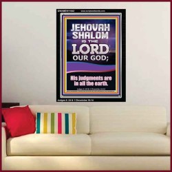 JEHOVAH SHALOM HIS JUDGEMENT ARE IN ALL THE EARTH  Custom Art Work  GWAMEN11842  "25x33"