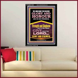 GLORY AND HONOUR ARE IN HIS PRESENCE  Custom Inspiration Scriptural Art Portrait  GWAMEN11848  "25x33"