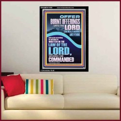 OFFER BURNT OFFERINGS UNTO THE LORD  Custom Inspiration Bible Verse Portrait  GWAMEN11850  "25x33"