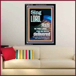HE DELIVERED THE SOUL OF THE POOR FROM THE HAND OF EVILDOERS  Bible Verse Wall Art  GWAMEN11868  "25x33"