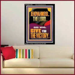 JEHOVAH NISSI THE LORD WHO GIVE YOU VICTORY  Bible Verses Art Prints  GWAMEN11970  "25x33"