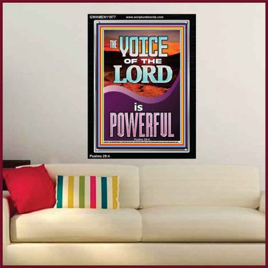 THE VOICE OF THE LORD IS POWERFUL  Scriptures Décor Wall Art  GWAMEN11977  
