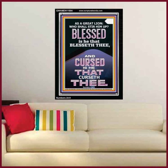 BLESSED IS HE THAT BLESSETH THEE  Encouraging Bible Verse Portrait  GWAMEN11994  