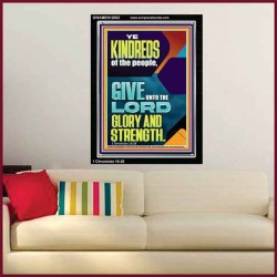 GIVE UNTO THE LORD GLORY AND STRENGTH  Scripture Art  GWAMEN12002  "25x33"