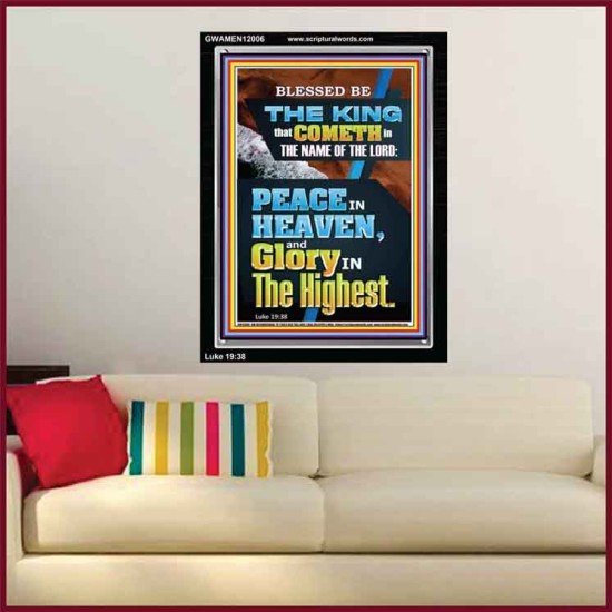 PEACE IN HEAVEN AND GLORY IN THE HIGHEST  Contemporary Christian Wall Art  GWAMEN12006  