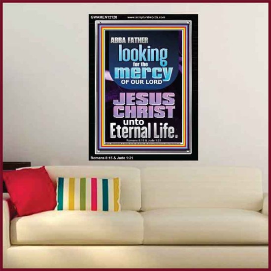 LOOKING FOR THE MERCY OF OUR LORD JESUS CHRIST UNTO ETERNAL LIFE  Bible Verses Wall Art  GWAMEN12120  