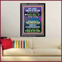 BECAUSE OF YOUR UNFAILING LOVE AND GREAT COMPASSION  Religious Wall Art   GWAMEN12183  "25x33"
