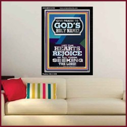 GIVE PRAISE TO GOD'S HOLY NAME  Bible Verse Art Prints  GWAMEN12185  "25x33"