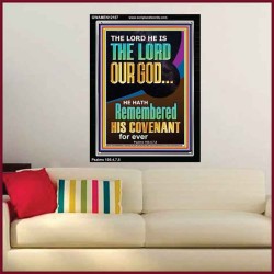 HE HATH REMEMBERED HIS COVENANT FOR EVER  Modern Christian Wall Décor  GWAMEN12187  "25x33"