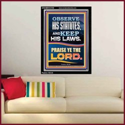 OBSERVE HIS STATUTES AND KEEP ALL HIS LAWS  Christian Wall Art Wall Art  GWAMEN12188  "25x33"