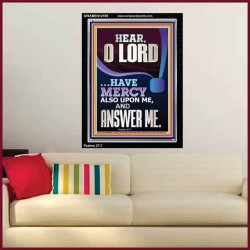 O LORD HAVE MERCY ALSO UPON ME AND ANSWER ME  Bible Verse Wall Art Portrait  GWAMEN12189  "25x33"