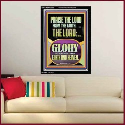 PRAISE THE LORD FROM THE EARTH  Contemporary Christian Paintings Portrait  GWAMEN12200  "25x33"