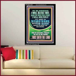 IN BLESSING I WILL BLESS THEE  Contemporary Christian Print  GWAMEN12201  "25x33"