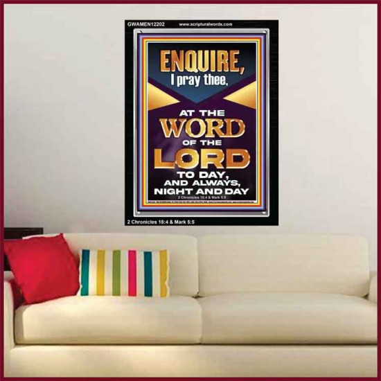 MEDITATE THE WORD OF THE LORD DAY AND NIGHT  Contemporary Christian Wall Art Portrait  GWAMEN12202  