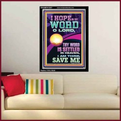 I HOPE IN THY WORD O LORD  Scriptural Portrait Portrait  GWAMEN12207  "25x33"