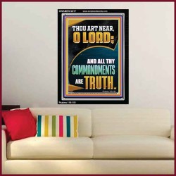 ALL THY COMMANDMENTS ARE TRUTH O LORD  Ultimate Inspirational Wall Art Picture  GWAMEN12217  "25x33"