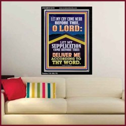 LET MY SUPPLICATION COME BEFORE THEE O LORD  Unique Power Bible Picture  GWAMEN12219  "25x33"