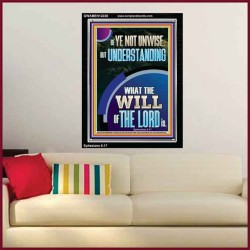 UNDERSTAND WHAT THE WILL OF THE LORD IS  Sanctuary Wall Picture Portrait  GWAMEN12228  "25x33"