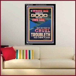 MERCIFUL MAN DOETH GOOD TO HIS OWN SOUL  Church Portrait  GWAMEN12235  "25x33"