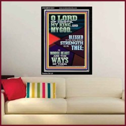 BLESSED IS THE MAN WHOSE STRENGTH IS IN THEE  Christian Paintings  GWAMEN12241  "25x33"
