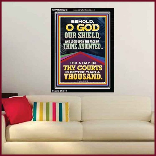 LOOK UPON THE FACE OF THINE ANOINTED O GOD  Contemporary Christian Wall Art  GWAMEN12242  
