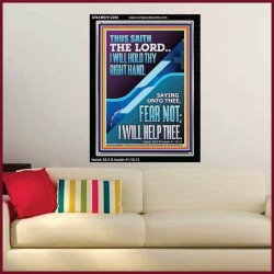 I WILL HOLD THY RIGHT HAND FEAR NOT I WILL HELP THEE  Christian Quote Portrait  GWAMEN12268  "25x33"