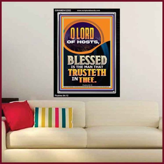 BLESSED IS THE MAN THAT TRUSTETH IN THEE  Scripture Art Prints Portrait  GWAMEN12282  