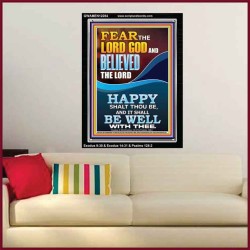 FEAR AND BELIEVED THE LORD AND IT SHALL BE WELL WITH THEE  Scriptures Wall Art  GWAMEN12284  "25x33"