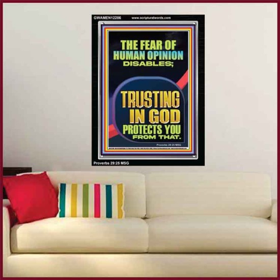 TRUSTING IN GOD PROTECTS YOU  Scriptural Décor  GWAMEN12286  