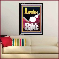 AWAKE AND SING  Bible Verse Portrait  GWAMEN12293  "25x33"