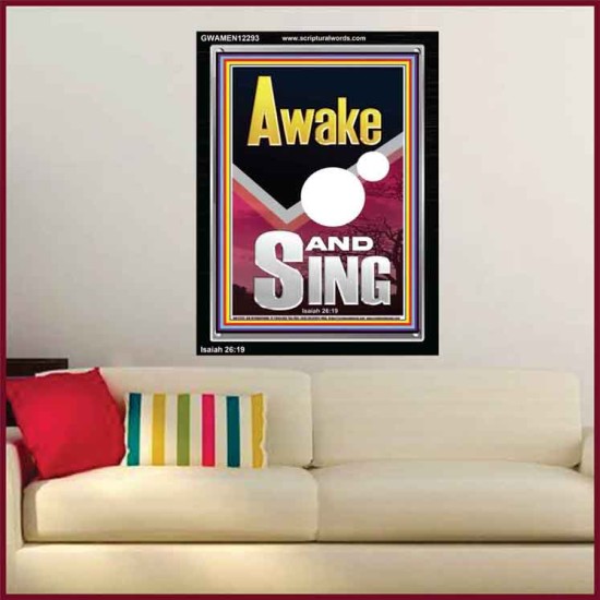 AWAKE AND SING  Bible Verse Portrait  GWAMEN12293  