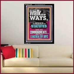 WALK IN MY WAYS AND KEEP MY COMMANDMENTS  Wall & Art Décor  GWAMEN12296  "25x33"