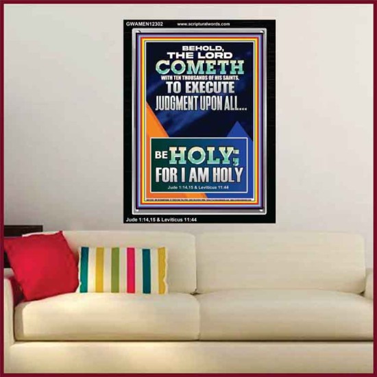 THE LORD COMETH TO EXECUTE JUDGMENT UPON ALL  Large Wall Accents & Wall Portrait  GWAMEN12302  