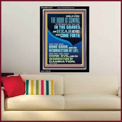 BELOVED THE HOUR IS COMING  Custom Wall Scriptural Art  GWAMEN12327  "25x33"