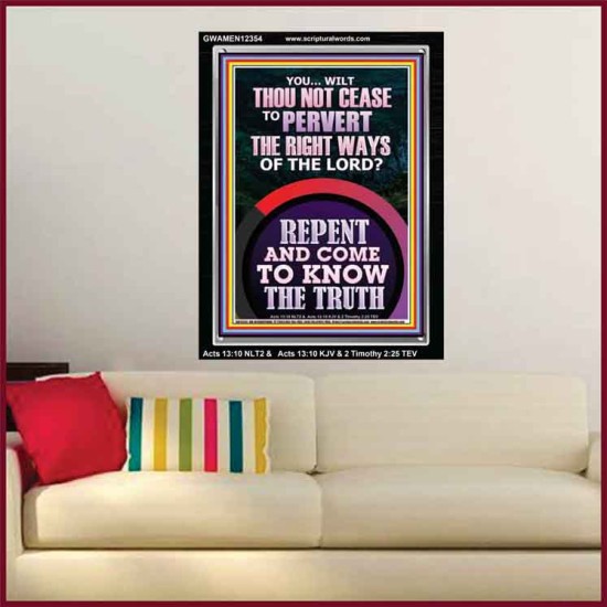 REPENT AND COME TO KNOW THE TRUTH  Large Custom Portrait   GWAMEN12354  