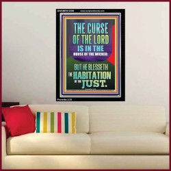 THE LORD BLESSED THE HABITATION OF THE JUST  Large Scriptural Wall Art  GWAMEN12399  "25x33"