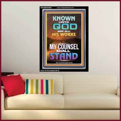 KNOWN UNTO GOD ARE ALL HIS WORKS  Unique Power Bible Portrait  GWAMEN9388  "25x33"