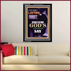 DO WHAT GOD'S TEACHINGS SAY  Children Room Portrait  GWAMEN9393  "25x33"