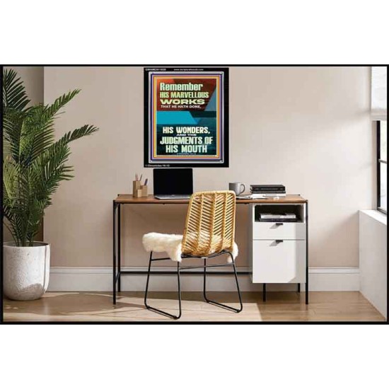 HIS MARVELLOUS WONDERS AND THE JUDGEMENTS OF HIS MOUTH  Custom Modern Wall Art  GWAMEN11839  