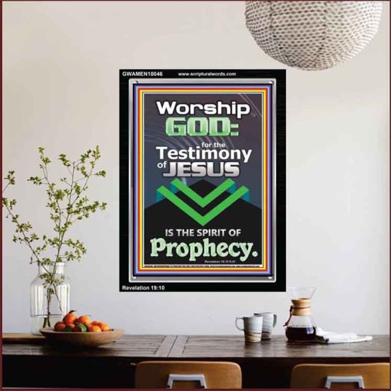 TESTIMONY OF JESUS IS THE SPIRIT OF PROPHECY  Kitchen Wall Décor  GWAMEN10046  