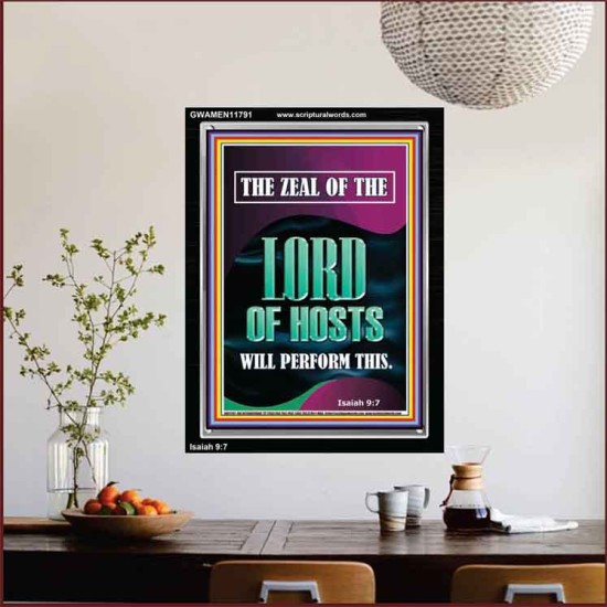 THE ZEAL OF THE LORD OF HOSTS WILL PERFORM THIS  Contemporary Christian Wall Art  GWAMEN11791  