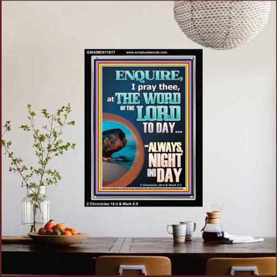 STUDY THE WORD OF THE LORD DAY AND NIGHT  Large Wall Accents & Wall Portrait  GWAMEN11817  