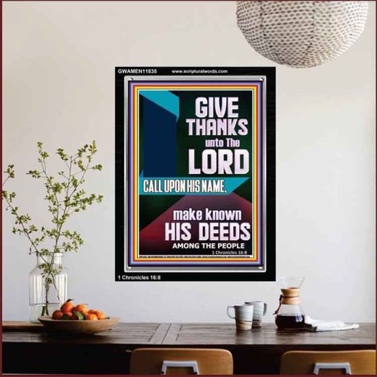 MAKE KNOWN HIS DEEDS AMONG THE PEOPLE  Custom Christian Artwork Portrait  GWAMEN11835  