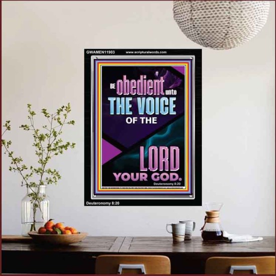 BE OBEDIENT UNTO THE VOICE OF THE LORD OUR GOD  Righteous Living Christian Portrait  GWAMEN11903  