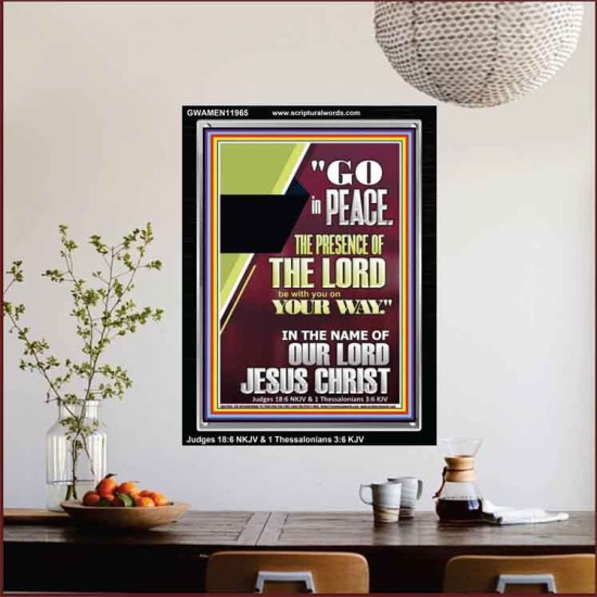 GO IN PEACE THE PRESENCE OF THE LORD BE WITH YOU  Ultimate Power Portrait  GWAMEN11965  